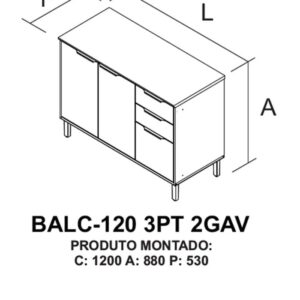 BALCAO 80 2PT RENOVA BRA - Imagem 9