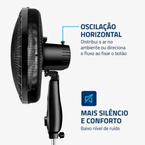 VENT COLUNA MONDIAL VSP-40C-NB 40CM SUPER POWER 220V - Imagem 5