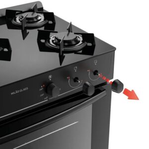 FOGAO GAS 5Q MILAO GLASS PTO 24 - Imagem 4