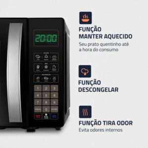 MICROONDAS MONDIAL  MO-01-21-B 1200W PRETO - Imagem 4