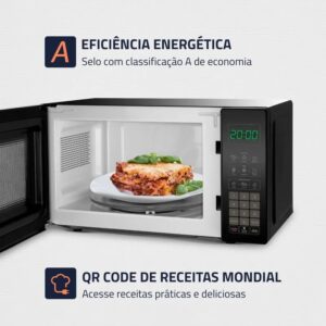 MICROONDAS MONDIAL  MO-01-21-B 1200W PRETO - Imagem 3