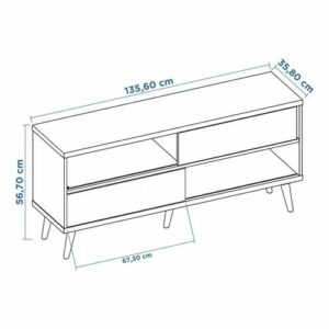 BANCADA NT1180 1.35M OFF WHITE TX REF 276 NOTAVEL - Imagem 3