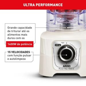 LIQ ARNO POWER MAX LN64 1400W JARRA 3,1L MARFIM 220V - Imagem 3