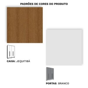 GUARDA ROUPA NEW PARANOA 4PTS JEQUITIBA AC BRANCO - Imagem 6