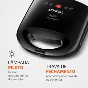 SANDUICHEIRA MONDIAL PRATIC SN-01 220V - Imagem 5