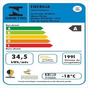 FREEZER HORIZONTAL PHILCO PFH205B 1PT 199L BRANCO 220V - Imagem 5